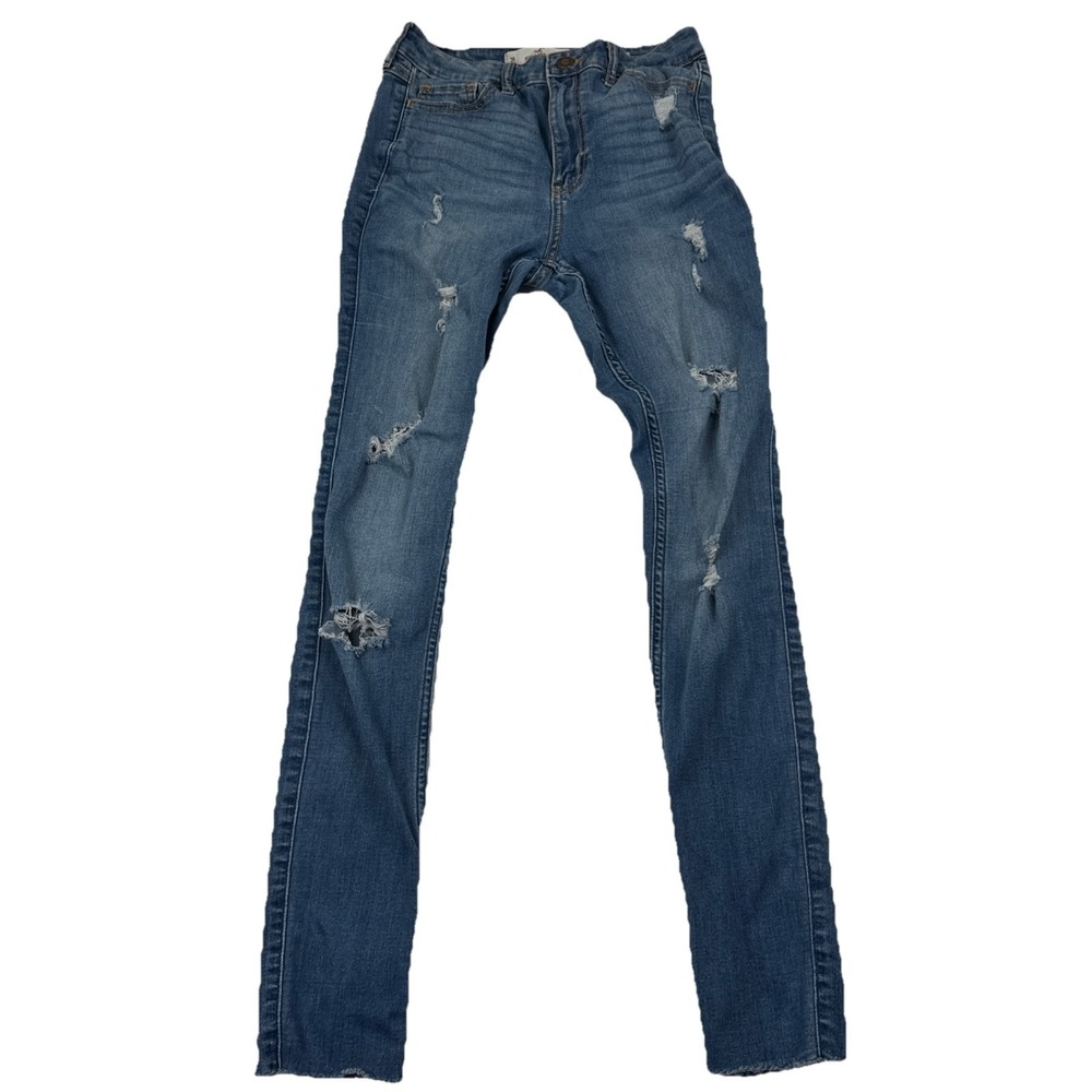 Hollister High Rise Super Skinny Jeans 3R W26 L30 Distressed